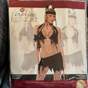 Forplay Black Fringe Costume Set